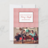 Red Houndstooth Holiday-fotokaart Kaart (Voorkant)