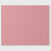 Red Houndstooth Pattern Cadeaupapier (Vlak)