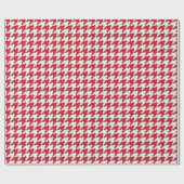Red Houndstooth Textile Pattern Cadeaupapier (Vlak)