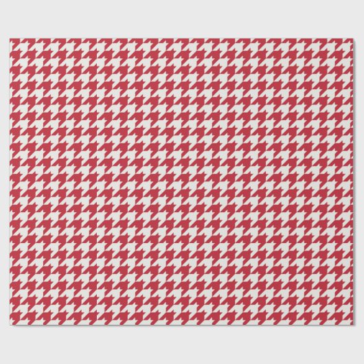 Red Houndstooth Textile Pattern Cadeaupapier (Vlak)