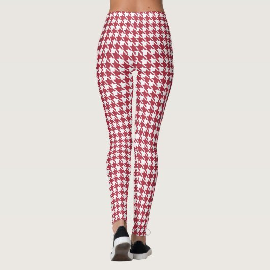 Red Houndstooth Women's Leggings (Achterkant)