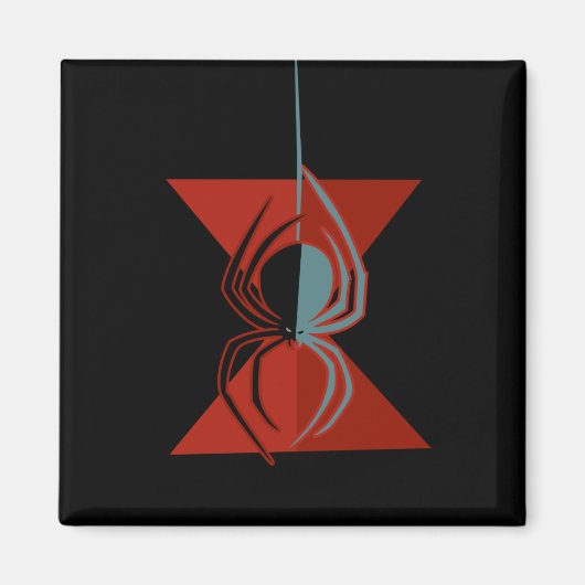 Red Hourglass Spider Magneet (Voorkant)