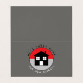Red House Logo, wijziging adreskaart Visitekaartje (Buitenkant ongevouwen)