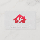 Red House Wrench Logo | Home Reparaties Visitekaartje (Achterkant)