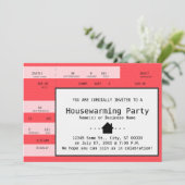 Red Housewarming concertkaartje Kaart (Staand voorkant)
