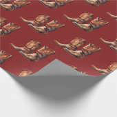 Red Howdy Cowboy Western Boots Cadeaupapier (Hoek)