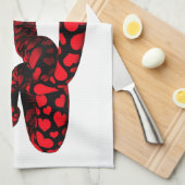 Red Huge Snake Theedoek (Quarter Fold)