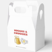 Red Huggies Chuggies Beer Diaper Boy Baby Shower  Bedankdoosjes (Open)