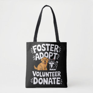 Red huisdier Pleeg Adoptie Vrijwilliger Doneer Hon Tote Bag