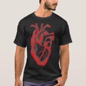Red Human Heart Anatomical Med Student Day T-shirt (Voorkant)