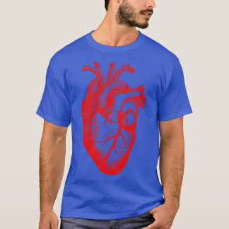 Red Human Heart Anatomical Med Student Valentijns T-shirt