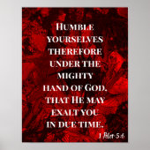 Red Humble Yourself onder God Poster (Voorkant)