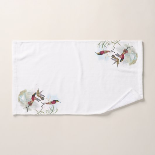 Red Hummingbird Birds Wildlife Bath Towel Set Bad Handdoek (Handdoek)