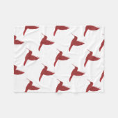 Red Hummingbird Fleece Deken (Voorkant (Horizontaal))