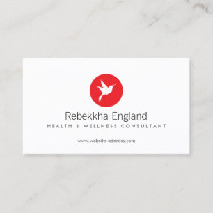 Red Hummingbird Logo Health Care, Naturopath Visitekaartje