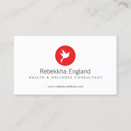 Red Hummingbird Logo Health Care, Natuurgeneeskund Visitekaartje