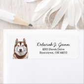 Red Husky Dog Return Label (Insitu)