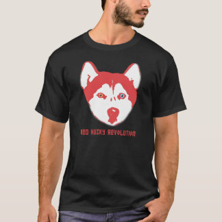 Red Husky Revolution Black T-Shirt
