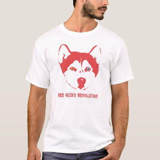Red Husky Revolution White T-Shirt