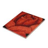 "Red Hybrid Tea Roos" Keukenkeramische tegel Tegeltje (Zijkant)