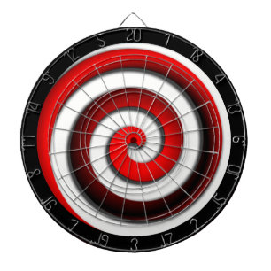 Red Hypnotic Spiral Dartbord