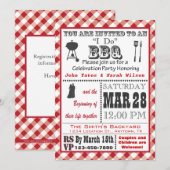 Red I Do Barbecue Invitation Kaart (Voorkant / Achterkant)
