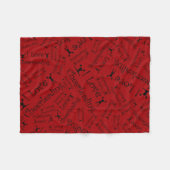 Red I hou van cheerleader Fleece Deken (Voorkant (Horizontaal))