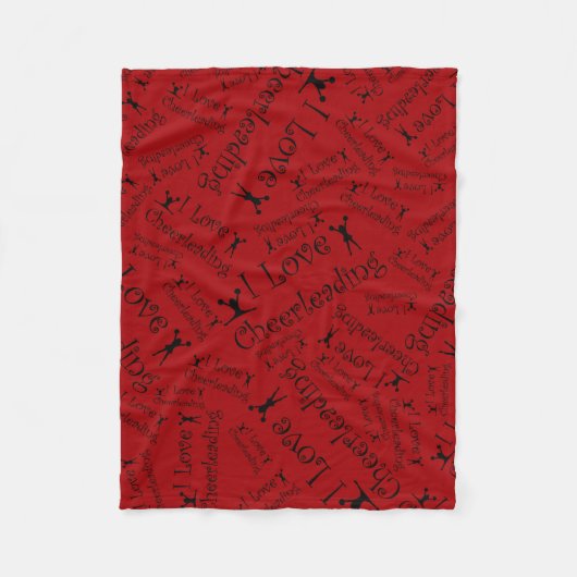 Red I hou van cheerleader Fleece Deken (Voorkant)