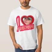 Red I Love My Vriendin Photo Persoonlijk T-shirt (Voorkant)