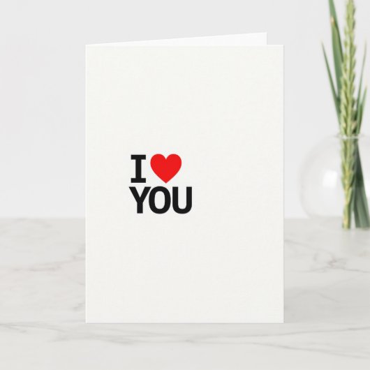 Red I Love You Classic Card Kaart (Voorkant)