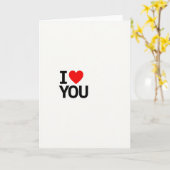 Red I Love You Classic Card Kaart (Gele Bloem)