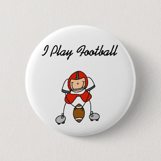 Red I Play-Football Ronde Button 5,7 Cm (Voorkant)