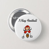Red I Play-Football Ronde Button 5,7 Cm (Voorkant /achterkant)