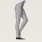 Red Ice Hockey Stick Patroon Leggings (Rechts)