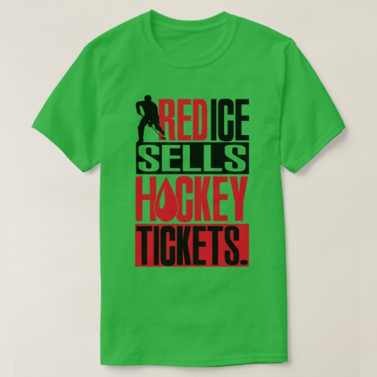 Red Ice verkoopt hockeytickets T-shirt (Design voorkant)