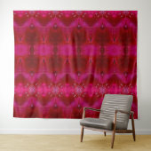 Red Ikat Wandkleed (In Situ (horizontaal))