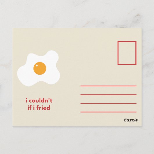 Red Illustrated Bacon Love Briefkaart (Achterkant)