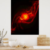 Red Imploding Supernova Poster (Keuken)