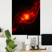 Red Imploding Supernova Poster (Thuiskantoor)