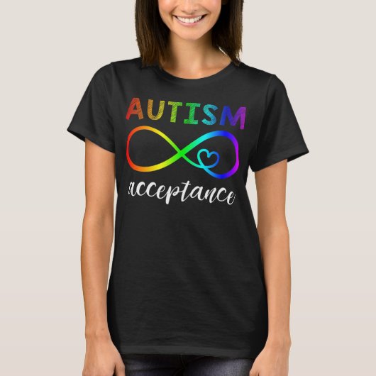 Red In plaats van Autism Shirt Autism Acceptatie T (Voorkant)