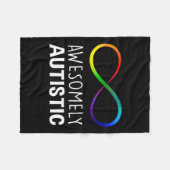 Red in plaats van autisme Awesomely Autistic Infin Fleece Deken (Voorkant (Horizontaal))