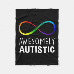 Red in plaats van autisme Awesomely Autistic Infin Fleece Deken