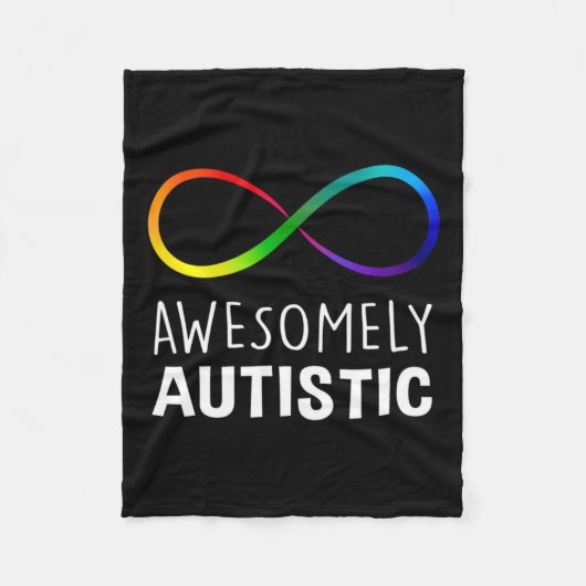 Red in plaats van autisme Awesomely Autistic Infin Fleece Deken (Voorkant)
