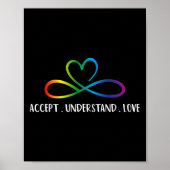 Red in plaats van Autisme Infinity Accepteer inzic Poster (Voorkant)