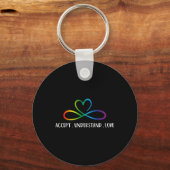 Red in plaats van Autisme Infinity Accepteer inzic Sleutelhanger (Voorkant)