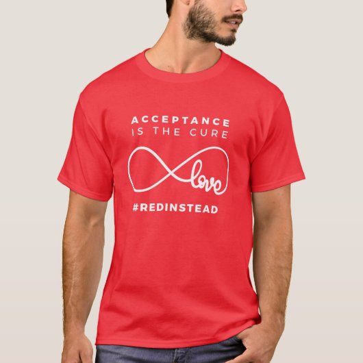 Red in plaats van autisme te accepteren t-shirt (Voorkant)