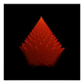Red Incendia Script Fractal Perfect Poster (Voorkant)