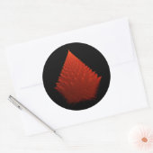 Red Incendia Script Fractal Ronde Sticker (Envelop)
