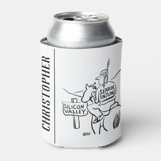 Red Indian op Horseback in Silicon Valley Blikjeskoeler (Blikje Voorkant)