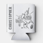 Red Indian op Horseback in Silicon Valley Blikjeskoeler (Achterkant)